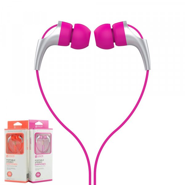 Wholesale KIKO CX330 Powerful Stereo Earphone Headset with Mic (CX330 Hot Pink)